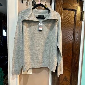 Joseph A Women’s Metallic Shimmer Knit Sweater in Gray